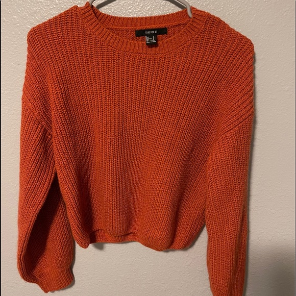Burnt Orange Crop Sweater - Picture 1 of 1